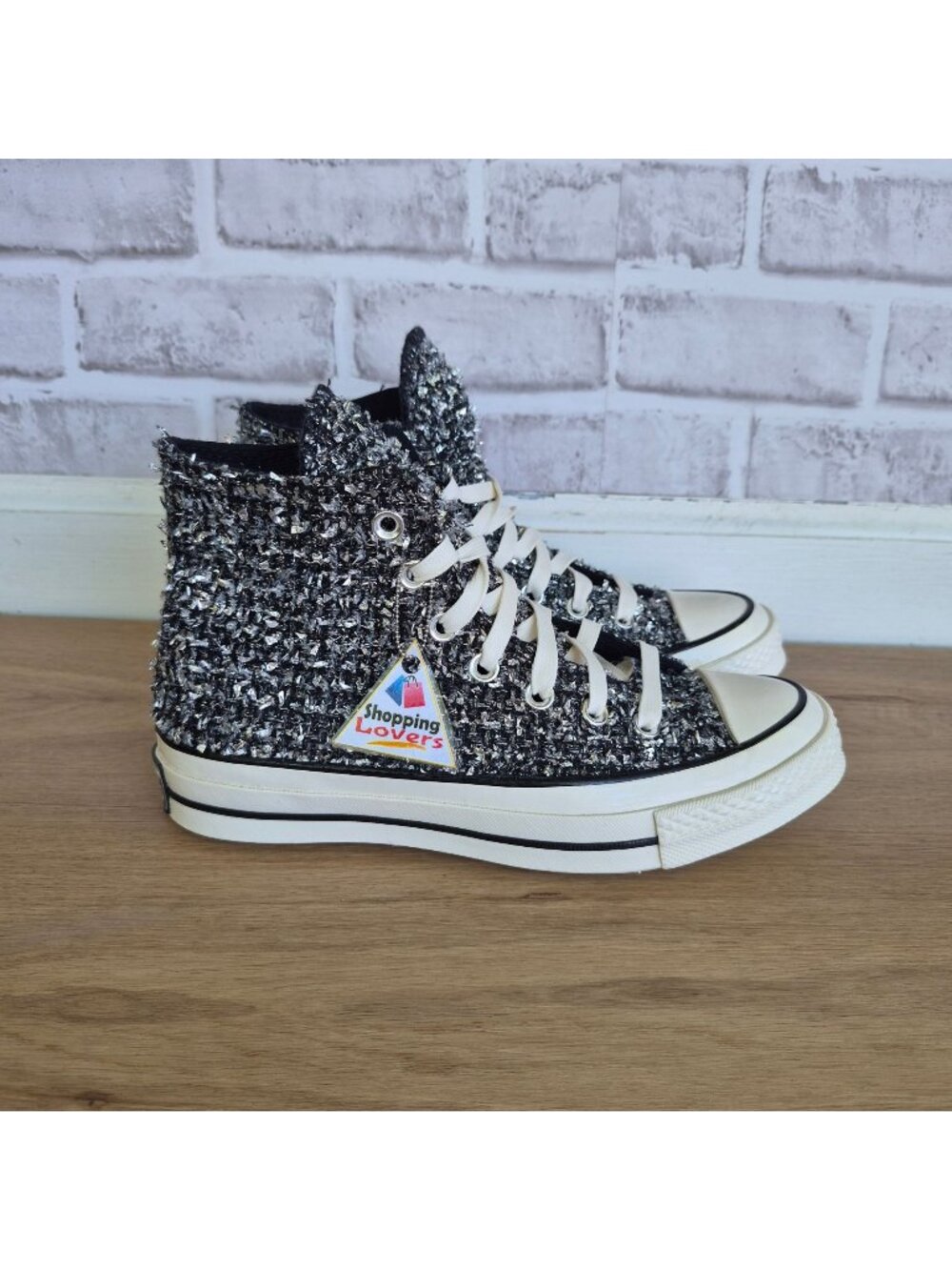 ⭐Converse Chuck 70 Hi Metallic Tweed Sz 5.5 Men's shoes Sneakers Black A14442C
